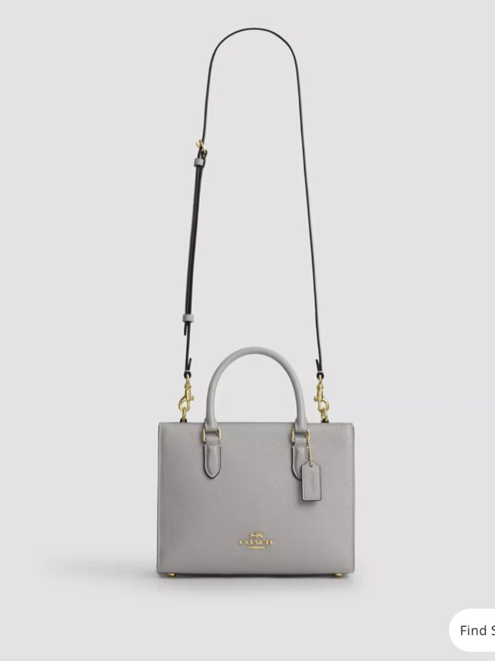 Coach Maggie Small Tote Bag Crossbody Handbag Dove Gray Gold Everyday NWT - Picture 2 of 15